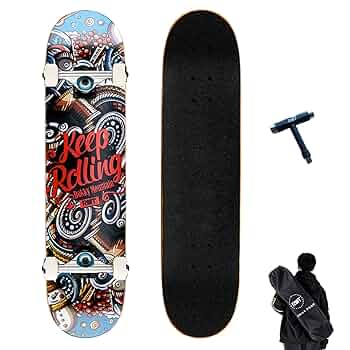 Amazon.com : Skateboard Double Kick Skate Board 7 Layer